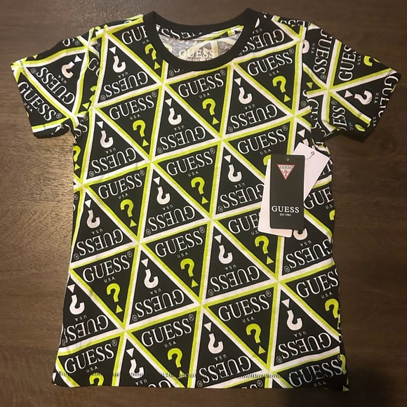 NWT GUESS
BOYS BLACK COTTON PRINTED T-SHIRT - Picture 1 of 6